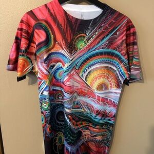 Vibrant Red Abstract Men's Tee